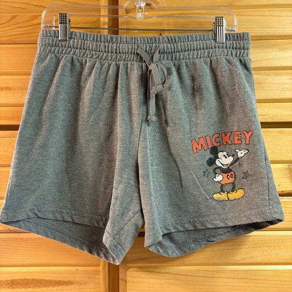 Disney Pants - Disney Gray Mickey Mouse Athletic Leisure Shorts, Size Juniors M (7/9)